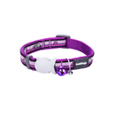 A Red Dingo Purple Mouse Cat Collar on a white background