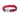 A Red Dingo Red Paw Dog Collar on a white background