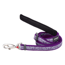 A Red Dingo Safari Purple Dog Lead on a white background