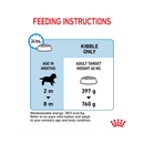 Royal Canin Giant Puppy feeding guide. 