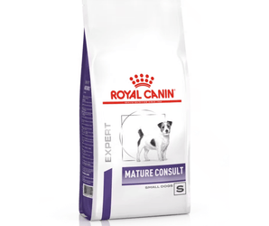 A large bag of ROYAL CANIN® Mature Consult for Small Dogs