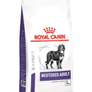 A close up of a bag of ROYAL CANIN® Neutered Adult for Large Dogs