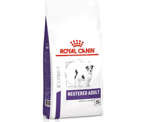 A bag of ROYAL CANIN® Neutered Adult for Small Dogs