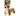 Large brown stoat dog toy with a cream belly and black tipped tail attached to a green cardboard backing with white text 'Forest Friends Sally Stoat' and smaller text saying 'Plush squeaky dog toy'