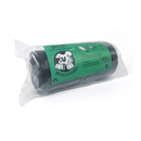 White background with a roll of BAG'EM scented biodegradable dog waste bags, with an illustrated dog on the label. Text below says 'Don't forget to clean it up'. 