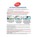 White background with a advice on how to use Simple Solution Cat Stain & Odour Remover.