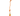 A orange plush carrot-shaped cat toy with a matching orange rope at full length and a small green gingham leaf accent, shown on a plain white background.