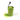 A side view of a green cylindrical caterpillar rattle roll toy with black antennae, a white-and-green gingham belly patch, brown polka dots for feet, and a fluffy lime-green tail, photographed on a white background.
