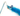 A close up of a blue cat teaser toy with a bird design with embroidered features and a long feathery tail on a white background.