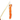 Orange cat teaser toy with a goldfish design with an embroidered smiley face and a long feathery tail on a white background.