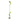 A green plush pea pod-shaped cat toy with a matching green rope at full length and a larger pea at the bottom of the rope, shown on a plain white background.