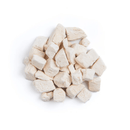 White background with freeze-dried chicken pictured. 