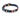 White background with a multi-coloured Twiggy Tags Aurora Adventure dog collar with a clip and d-ring with a tag with text 'Twiggy Tags'.