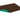 Brown rectangular mat with a green corner on a white background