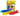 Yellow crayon-style box with cartoon cat pictured on the box with text that says 'Yeowww!-ola catnip' and 'crayons'. Three plush toy crayons lie in front, one blue, one red and one yellow. Pictured on a white background. 