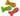 Three catnip fish shaped cat toys: one yellow with red spots, one green with yellow stripes and one red with blue stars pictured on a white background. 