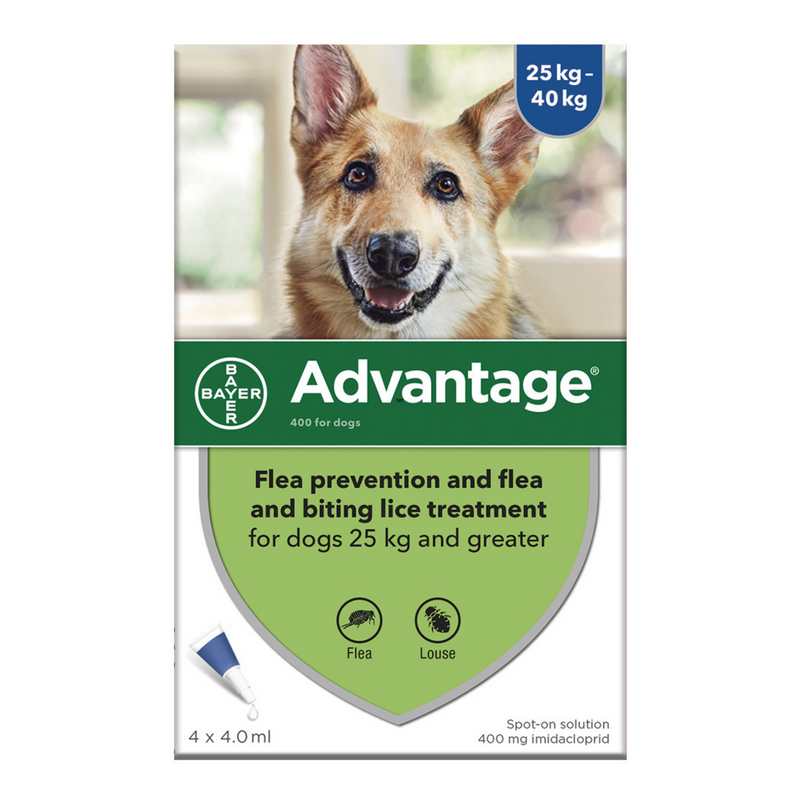 Advantage 100 4 Week Spot On Flea Treatment For Small Dogs 4 10kg
