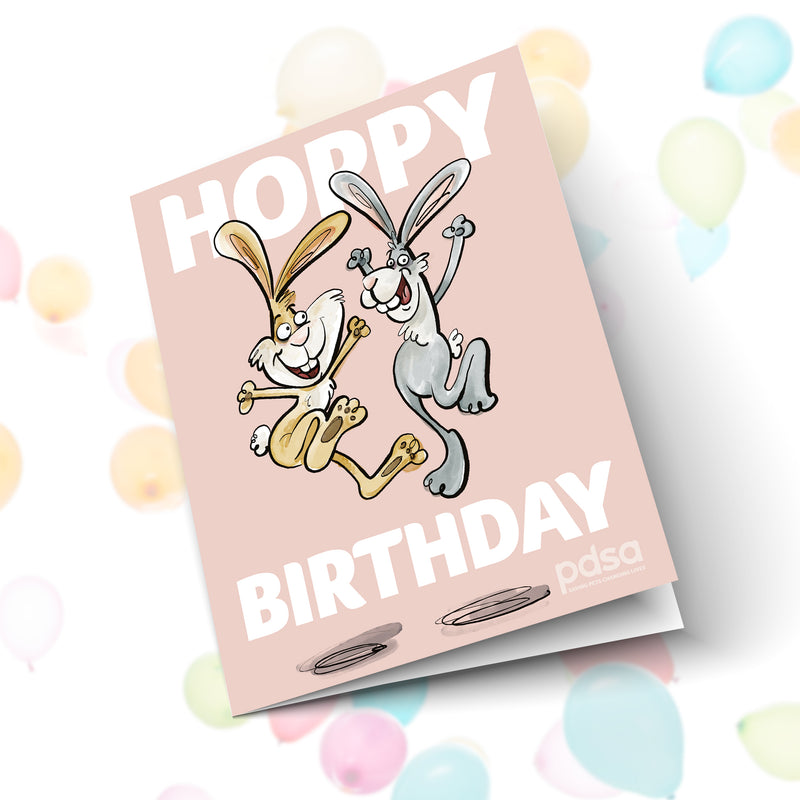 Hoppy Birthday Card Front