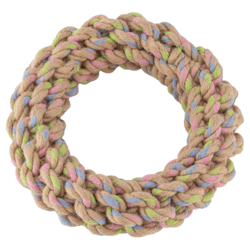 Hemp rope material woven ring