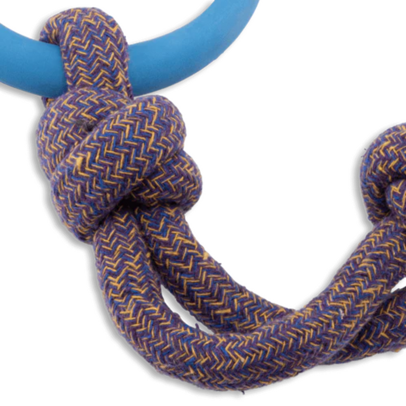 Beco Rubber Hoop on Rope Toy - Blue
