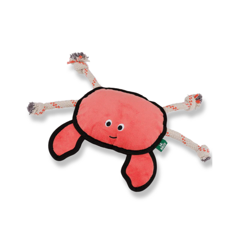 Beco Rough & Tough Recycled Dog Toy - Crab