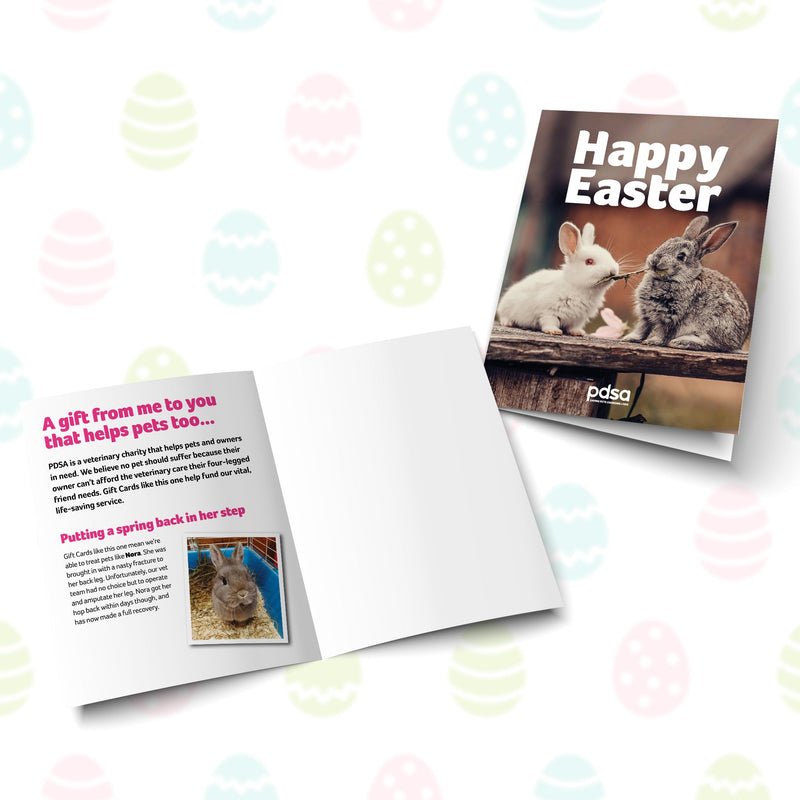 Happy Easter Veg card opened