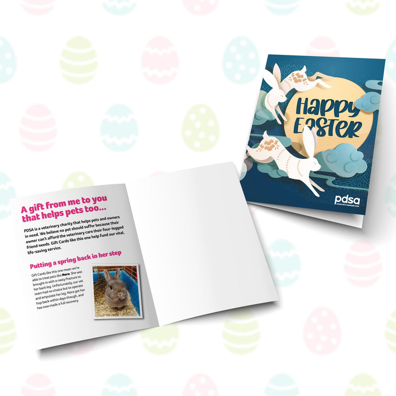 Happy Easter Cartoon card opened